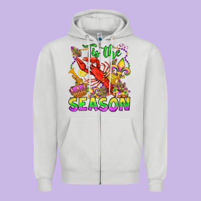 Tis The Season Mardi Gras Olivia Zipper Hoodie Designed By Oliviacreatesart