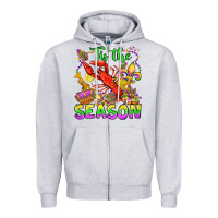 Heather Grey tis the season mardi gras olivia Zipper Hoodie - OliviaCreatesArt