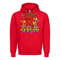 Red tis the season mardi gras olivia Zipper Hoodie - OliviaCreatesArt