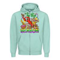 Seafoam tis the season mardi gras olivia Zipper Hoodie - OliviaCreatesArt