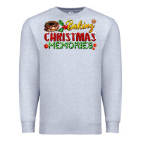 Heather Grey baking christmas memories Premium Sweatshirt - FaDigitalArtStudio