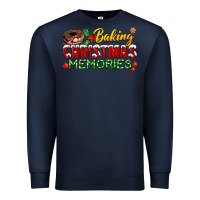 Navy baking christmas memories Premium Sweatshirt - FaDigitalArtStudio
