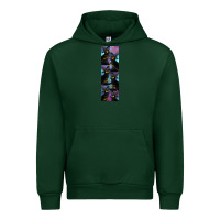 Forest Green Black Cat Halloween Urban Hoodie - LillyAllenDesigns
