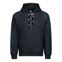 Navy Black Cat Halloween Urban Hoodie - LillyAllenDesigns
