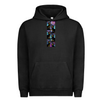 Pigment Black Black Cat Halloween Urban Hoodie - LillyAllenDesigns
