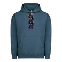 Pigment Midnight Navy Black Cat Halloween Urban Hoodie - LillyAllenDesigns