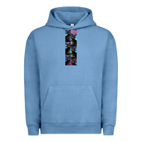 Pigment Pebble Blue Black Cat Halloween Urban Hoodie - LillyAllenDesigns