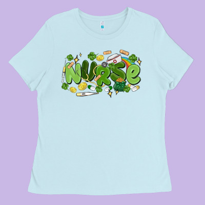 St.patrick's Day Nurse Ladies Tee Designed By Maliassmallbusiness