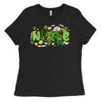 Black st.patrick's day nurse Ladies Tee - MaliasSmallBusiness