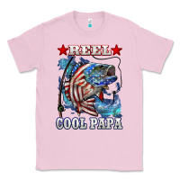 Bubblegum Pink reel cool papa american flag bass fishing Classic Tee - LillyAllenDesigns