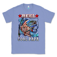 Colony Blue reel cool papa american flag bass fishing Classic Tee - LillyAllenDesigns