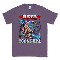 Lavender reel cool papa american flag bass fishing Classic Tee - LillyAllenDesigns