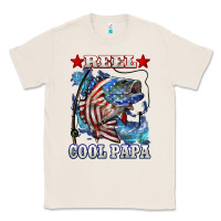 Natural reel cool papa american flag bass fishing Classic Tee - LillyAllenDesigns