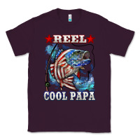 Plum reel cool papa american flag bass fishing Classic Tee - LillyAllenDesigns