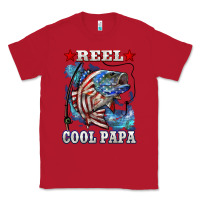 Red reel cool papa american flag bass fishing Classic Tee - LillyAllenDesigns