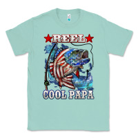 Seafoam reel cool papa american flag bass fishing Classic Tee - LillyAllenDesigns