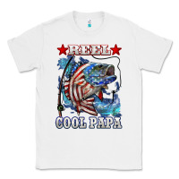 White reel cool papa american flag bass fishing Classic Tee - LillyAllenDesigns