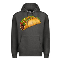 Charcoal Heather Taco Premium Hoodie - FaDigitalArtStudio
