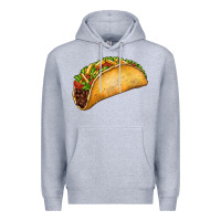 Heather Grey Taco Premium Hoodie - FaDigitalArtStudio