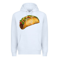 White Taco Premium Hoodie - FaDigitalArtStudio