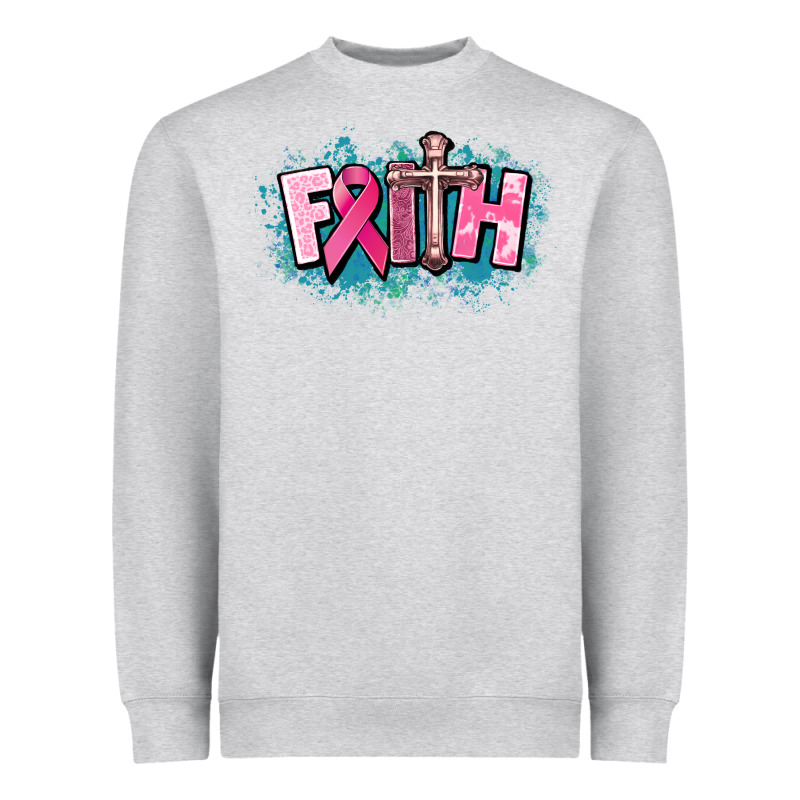 Cancer Faith Cross Heavyweight Sweatshirt by HowdyJamesFarm | Teevron