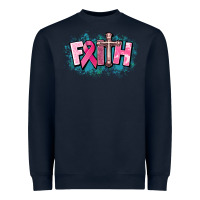 Navy Cancer Faith Cross Heavyweight Sweatshirt - HowdyJamesFarm
