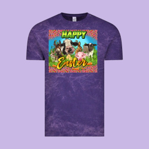 Happy Easter Farm Animals 20oz Skinny Vintage Tee Designed By Lillyallendesigns