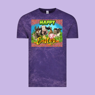 Happy Easter Farm Animals 20oz Skinny Vintage Tee Designed By Lillyallendesigns