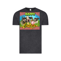Vintage Black Happy Easter Farm Animals 20oz skinny Vintage Tee - LillyAllenDesigns