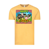 Vintage Mustard Happy Easter Farm Animals 20oz skinny Vintage Tee - LillyAllenDesigns