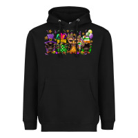 Black mardi gras afro gnomies Heavyweight Hoodie - FaDigitalArtStudio