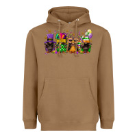 Toasted Coconut mardi gras afro gnomies Heavyweight Hoodie - FaDigitalArtStudio