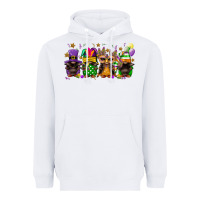 White mardi gras afro gnomies Heavyweight Hoodie - FaDigitalArtStudio