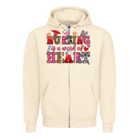 Sandshell nursing is a work of heart Zipper Hoodie - OliviaCreatesArt