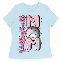 Baby Blue volleyball mom Ladies Tee - MaliasSmallBusiness