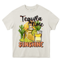 Cream tequila lime sunshine Heavy Core Tee - MaliasSmallBusiness