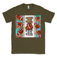 Army Green american football mom Classic Tee - LillyAllenDesigns