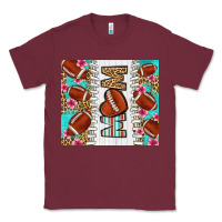 Burgundy american football mom Classic Tee - LillyAllenDesigns