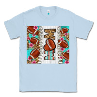 Dusty Blue american football mom Classic Tee - LillyAllenDesigns