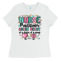 White nurse practitioner Ladies Tee - MaliasSmallBusiness