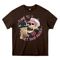 Chocolate Brown time to get ship faced Heavy Core Tee - MaliasSmallBusiness