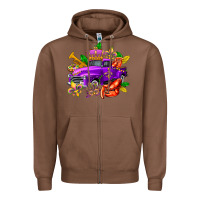 Chestnut mardi gras truck olivia Zipper Hoodie - OliviaCreatesArt
