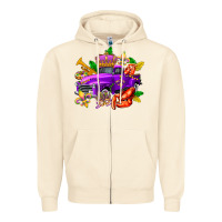 Sandshell mardi gras truck olivia Zipper Hoodie - OliviaCreatesArt