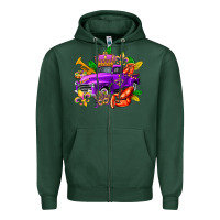 Sports Green mardi gras truck olivia Zipper Hoodie - OliviaCreatesArt