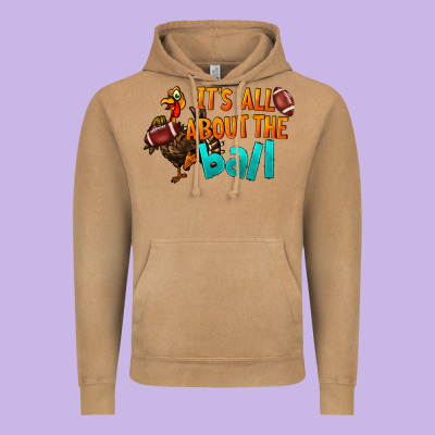 It's All About The Ball Vintage Hoodie Designed By Lillyallendesigns