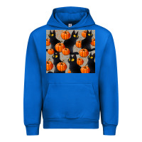 Cobalt black cat with pumpkins tumbler Urban Hoodie - LillyAllenDesigns