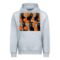 Heather Grey black cat with pumpkins tumbler Urban Hoodie - LillyAllenDesigns