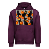 Mauve Wine black cat with pumpkins tumbler Urban Hoodie - LillyAllenDesigns