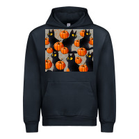Navy black cat with pumpkins tumbler Urban Hoodie - LillyAllenDesigns