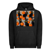 Pigment Black black cat with pumpkins tumbler Urban Hoodie - LillyAllenDesigns